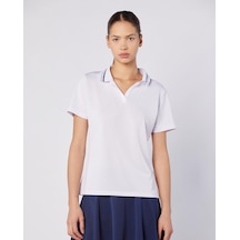Kappa Elegance Polo Wmn Kadın Beyaz Regular Polo Yaka Tişört