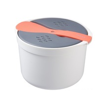 Springsun Ofis İçin 2l Kapasiteli Çift Katlı Mikrodalga Fırınlı Pilav Makinesi, Yemek Isıtıcı, Sebil Sporu Dahil Görkemeş Turuncu