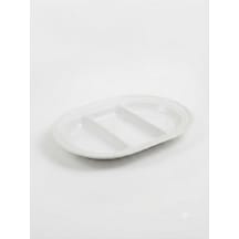 Grande Servis Tabağı 3 Bölmeli Beyaz 42 Cm