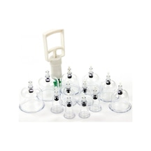 100 Adet 6 Numara Hacamat Kupası - Pompa Hediyeli Şeffaf