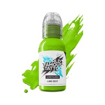 World Famous Limitless Lime Zest Dövme Boyası 30ml Canlı Lime Yeşili Profesyonel Tattoo Ink