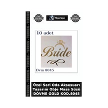 Özel Seri Oda Aksesuarı Tasarım Obje Masa Süsü Dövme Gold Kod.8045