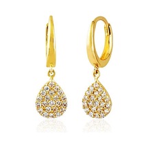 Sembol Gold Sallantılı Altın Damla Küpe 14K Gold
