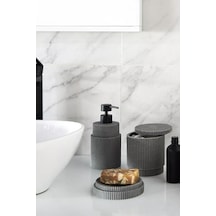 Maren Polyresin Sıvı Sabunluk Modern Banyo Aksesuarı 300 Ml Antrasit Diğer