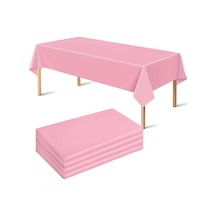 Masa Örtüsü Baskısız Pembe Doğum Günü, Mevlit, Partiler İçin Masa Örtüsü 120x180 Tüm Yaşlar