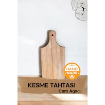 El Yapımı Çam Ağacı Ahşap Kesme Tahtası 32 X 16 Cm