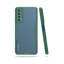 Uray Store Huawei P Smart 2021 Kılıf Platin Silikon - Yeşil