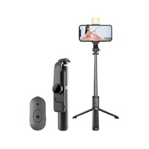 Kablosuz Bluetooth Selfie Sopa Katlanabilir Monopod Dolgu Işığı Deklanşör Uzaktan Kumanda Iphone Xiaomi Huawei İos Uyumlu Android İçin Wıth Light