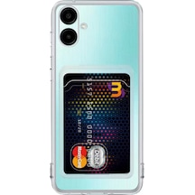 Newface Samsung Galaxy A06 Kılıf Kart Şeffaf Silikon - Şeffaf