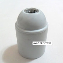 Markecik Beyaz Bakalit E27 Duy Dekoratif Standart Avize Duyu