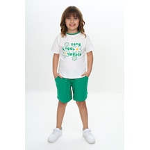 Toontoy Kids Toontoy Kız Çocuk Çiçek Baskılı Şortlu Takım Koyu Fuşya
