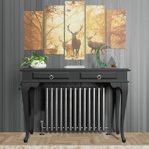 Roys Ahşap 130 Cm Siyah Çekmeceli Petek Üstü Yüksek Dresuar Siyah