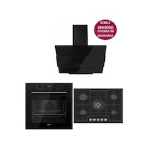 Ferre Icon Plus 75 Serisi QBL63CS-ED035-SMRCW600 3lü Cam Ankastre Set