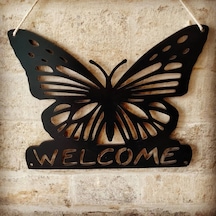 Ev Kapı Süsü Kelebek Welcome