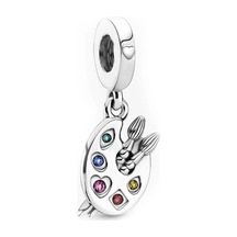 Nur Silver Resim Paleti Gümüş Charm Nur-bl00063