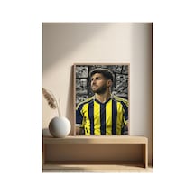 Marco Asensio Sarı Lacivert Poster Doğal Ahşap Çerçeveli Tablo Çok Renkli - 867709133 Çok Renkli