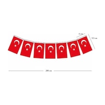 Türk Bayrağı, İpli, Kağıt, Mini, 280cm - 6cm X 10cm - 40'lı Diğer
