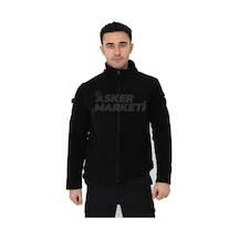 Siyah Taktik Polar Hırka - Çok Cepli Polar Yelek