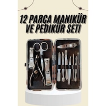 Tırnak Bakımı Tırnak Makası Profesyonel 12 Parça El Ayak Manikür Pedikür Seti