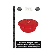 Premium Tezgah Üstü Hazırlık Kabı Pratik Leğen Kapaklı Orta Hamur Leğeni Çok Renkli