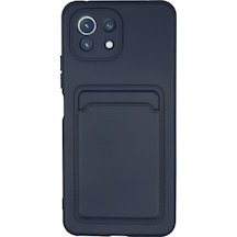 Xiaomi Mi 11 Uyumlu Kılıf Kelvin Kartvizitli Silikon - Lacivert