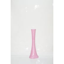 60 Cm Uzun Desenli İşlemeli Pudra Pembe Fil Ayağı Köşe Vazosu