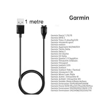 Garmin İle Uyumlu Usb Şarj Kablosu Active S, Epix, Fenix, Forerunner, Venu, Vivoactive, Enduro, Instinct, Approach, Swim, Move Luxe Modelleri İle Uyumlu Hızlı Şarj Ve Veri Transferi Çok Renkli