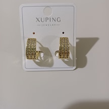 Xuping Zirkon Detaylı Küpe Altın