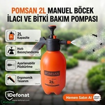 2 Lt Manuel İlaçlama Pompası Haşere İlaçlama & Bitki Sulama Pompası