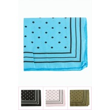 Benekli Desenli Keten Bandana 50 50 Standart