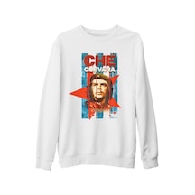 Che Guevara Beyaz Kalın Sweatshirt