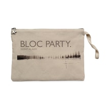 Bloc Party Silent Alarm Krem Clutch Astarlı Cüzdan / El Çantası Krem
