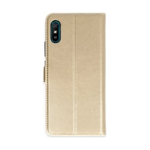 Xiaomi Redmi 9a Uyumlu Kılıf Trend S Plus Kapaklı Kılıf - Gold