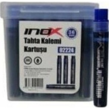 Inox Beyaz Tahta Kalemi Kartuşu Mavi Renkli 36 Adet