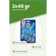 Okyanus Kokulu Wc Blok 2x48 Gr Tuvalet Temizleyici Banyo İçin Fer