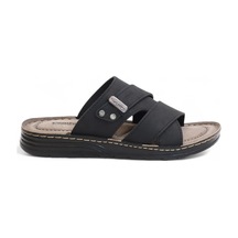 2159 Tam Anatomik Tabanlı Günlük,umre Ve Hac İçin Uyumlu Erkek Terlik Siyah