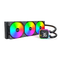 Hyperflow Dijital 360 Cpu Sıvı Soğutucu, 3100 Rpm Pompalı 360 Mm Aıo, 3 120 Mm E28 Argb Fanlar, Gerçek Zamanlı Di Diğer