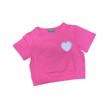 United Colors Of Benetton Kız Çocuk T-shirt Ben.g21266 Fuşya