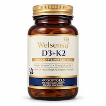 D3k2 Vitamin D3 1000 Iu Ve Vitamin K2 25 Mcg Mk-7 60 Softjel Kapsül