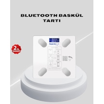 Akıllı Bluetooth Tartı - 8 Farklı Ölçüm Verisi Otomatik Kişi Tanıma Renkli
