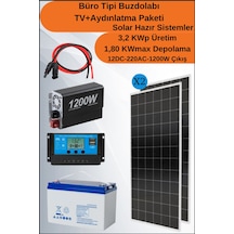 N&D Lighting Büro Tipi Buzdolabı+tv+aydınlatma Trenta Mono Solar Paket 3.2kwp