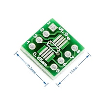 Ssop8 Sop8 Dıp8 Smd Çevirici Pcb Sop8 Ssop8 Tssop8 Ssop Tssop Msop Prototip Deney Kartı Fr4