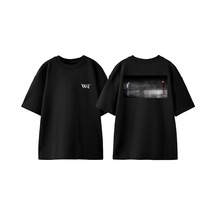 Thewert Death Note Kira And L Tasarım Sırt Baskılı Pamuk Siyah Oversize T-shirt