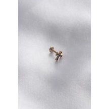 316L Cerrahi Çelik Gold Renk Tragus Piercing Altın