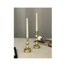 Campana Eskitme Gold 2'li Şamdan & Mumluk Dekorasyon Seti Pirinç Kaplamalı - 873873219 Pirinç Kaplamalı
