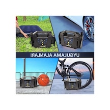 Michelin Mc34259 11.1volt/2.5ah. Li-ion 120psı Ayarlanabilir Dijital Basınç Göstergeli Şarjlı Lastik & Yatak Şişirme Pompası