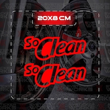 So Clean Jdm Sticker Araba Laptop Motosiklet Sticker Yapışkanlı Folyo Kırmızı