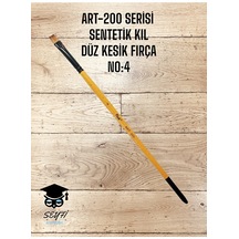 Art-200 Serisi Sentetik Düz Kesik Kıl Fırça No:4