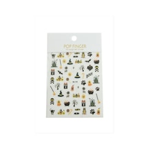 Cadı - 307 - Tattoo Dövme Sticker - Kmrsfres - - Siyah