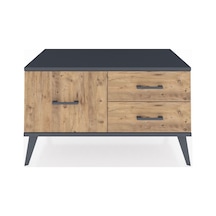 Hyperion Şifonyer 3 Çekmeceli 88x44x48 Antrasit-antrasit/çam Antrasit/çam
